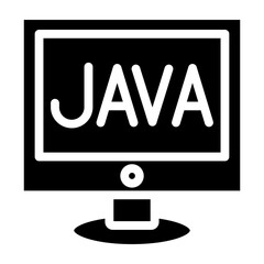 Wall Mural - java vector glyph icon design
