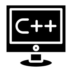 Wall Mural - c++ vector glyph icon design