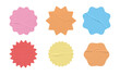 © The Thunks - Retro Label Aesthetic Element Shape Set with crumpled retro paper texture. Retro shape glue paper elements set.