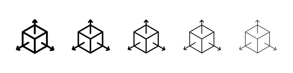 Bim icon graphic set. trendy stroke line style
