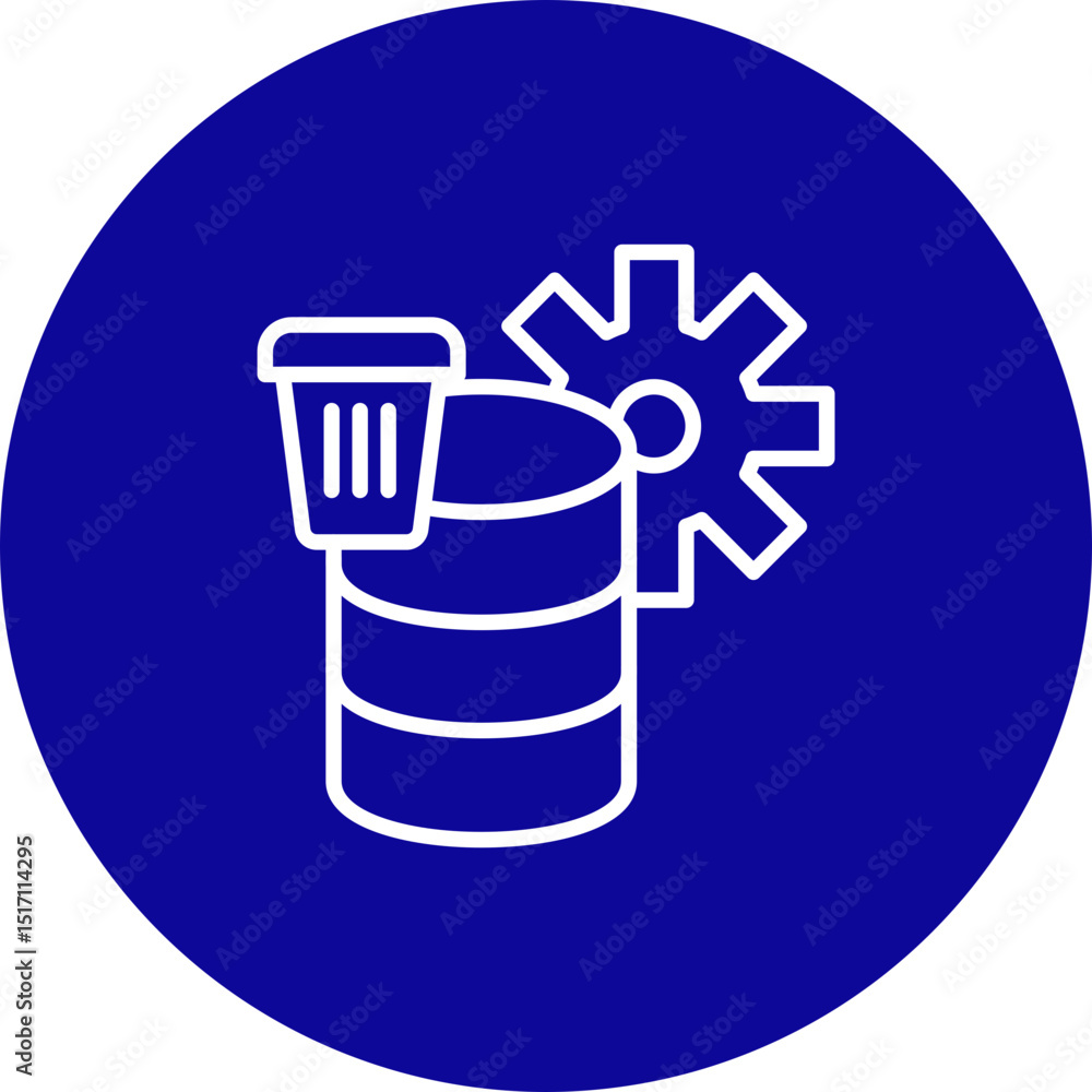 Delete Data Vector Blue Circle  Icon Design