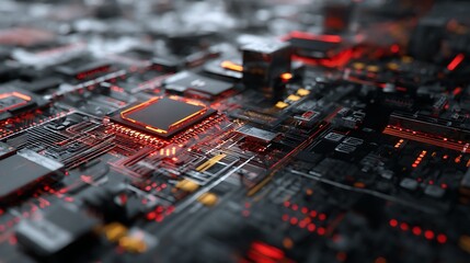 Fototapete - Abstract computer circuit board wallpaper background