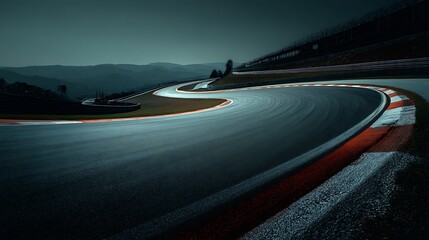 Leinwandbilder - Asphalt motor sport race track curve