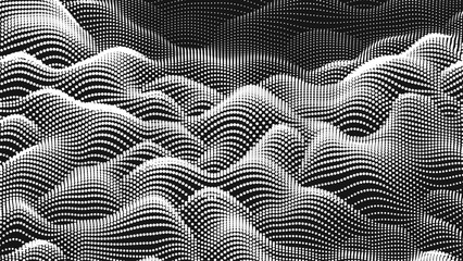 Wall Mural - point wave noise texture. abstract dot background. technological cyberspace background.