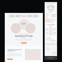 Wall Mural - Product Email Newsletter Template Minimalist & Clean Marketing Design for E-commerce