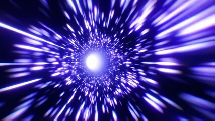 Wall Mural - seamless loop of flowing abstract data particles moving through a digital tunnel, futuristic hologra