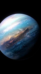 Wall Mural - vertical video planet neptune, solar system in space