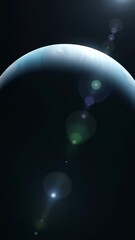 Wall Mural - vertical video planet neptune, solar system in space