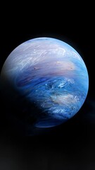 Wall Mural - vertical video planet neptune, solar system in space