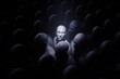 © Bruno Tornielli/Stocksy - One Different Among Clones – 3D Render of Human Figures in Darkness