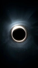 Wall Mural - vertical video supermassive black hole, a black hole or wormhole into another galaxy in another univ
