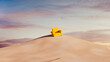 © Marcos Osorio/Stocksy - Lonely armchair rests on a warm desert dune under a twilight sky