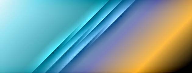 Aufkleber - Abstract gradient background. Blue transitions to orange via purple shades. Diagonal lines create dynamic visual effect. Minimalist design.