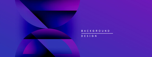 Poster - Abstract purple design. Overlapping shapes create dynamic visual effect. Modern background suitable for presentations, websites.