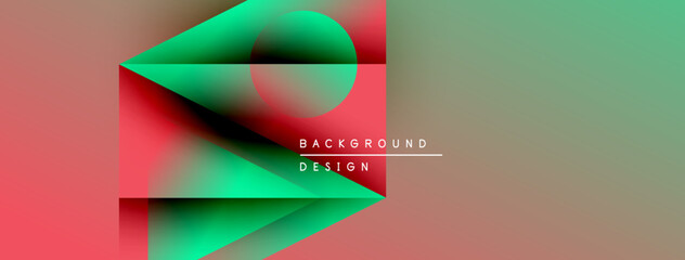 Poster - Abstract geometric design. Blended colors create dynamic visual effect. Text reads background design. Modern aesthetic, simple composition.