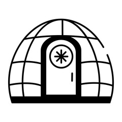 Canvas Print - A line style icon of medical dome
