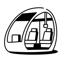 Canvas Print - An outline style icon of transit pod
