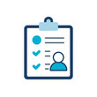 © Prodipkumar - clipboard with user and checklist icon representin