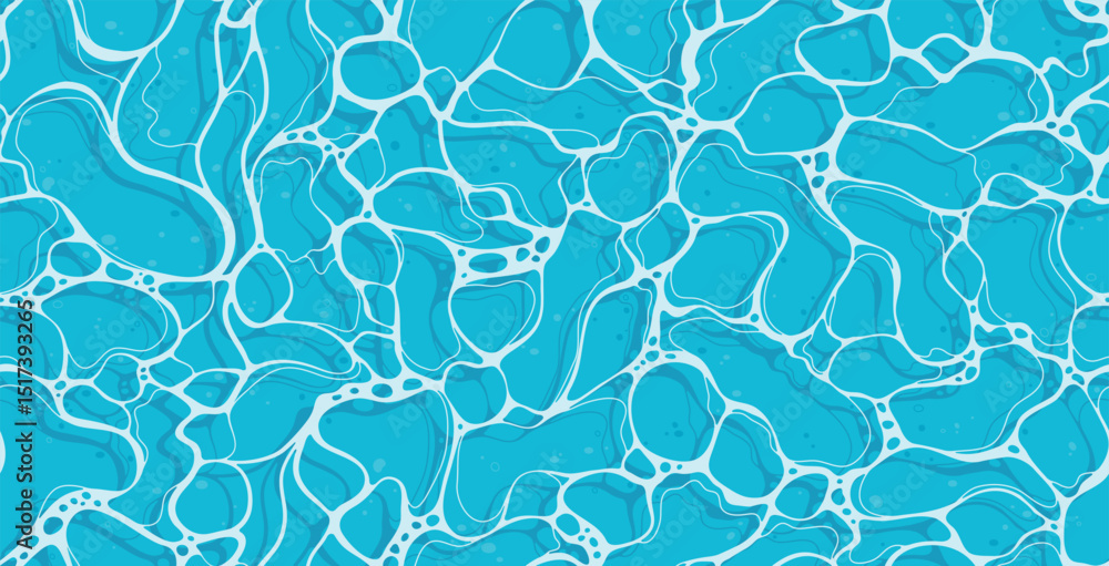 Seamless water waves on the ocean background. Stock Vector | Adobe Stock