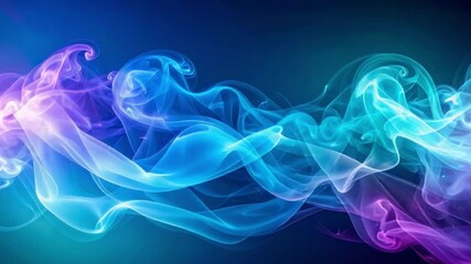 Wall Mural - Abstract glowing smoke waves, blue pink gradient background, digital art, website banner