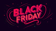 © Justlight - Animated Neon Glow Text reading Black Friday Sale in a swirling neon red giving an animated feel with a contrasting dark backdrop.
