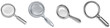 © Rysak - PNG Four magnifiers are arranged in a row on a transparent background.