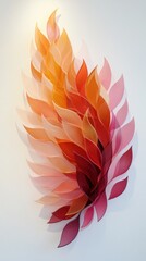 Aufkleber - Large abstract sculpture resembling flames in modern interior