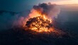 © cychAiStudio   - A Captivating Depiction of the Burning Bush and Moses Encounter