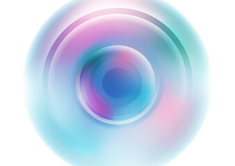 Fototapete - Blue pink smooth minimal liquid gradient abstract concept background with circular lines. Vector geometric design