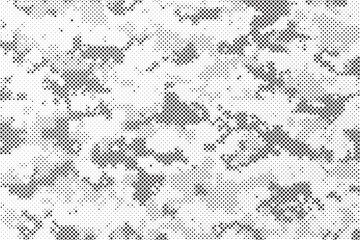 Fototapete - Abstract halftone seamless camouflage pattern. Repeating digital dotted hexagonal camo military texture background. Abstract modern fabric textile ornament. Vector illustration.