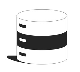 Wall Mural - database data storage 2d line object. tech cylinder backup. layered server architecture. information