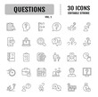 © ARIF MIFTAHUL ANWAR - Question line icon set. Editable stroke. Vector illustration