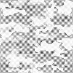 Fototapete - Abstract halftone background. Military camouflage effect dot seamless pattern texture. Dotted background as design element.