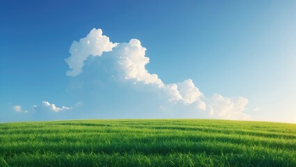Wall Mural - Lush rice paddies, vibrant green trees, and a stunning sky scene.