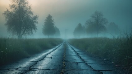 Wall Mural - Scenic rural roads and village landscape