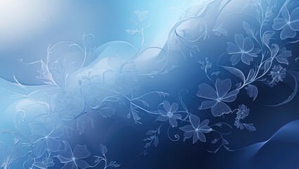Wall Mural - elegant vintage damask wallpaper with floral texture in aqua for invitation templates