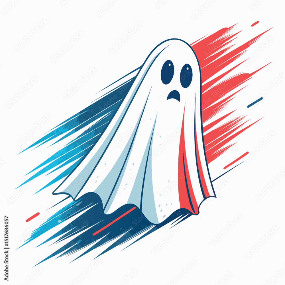 Create a stylized ghost image with RGB blur, static texture, and a ...