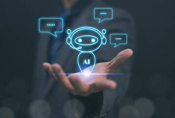 using ai chat in search and giving to help in business has technology, to create computer concepts w