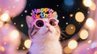 © dong - A cat wearing a birthday hat