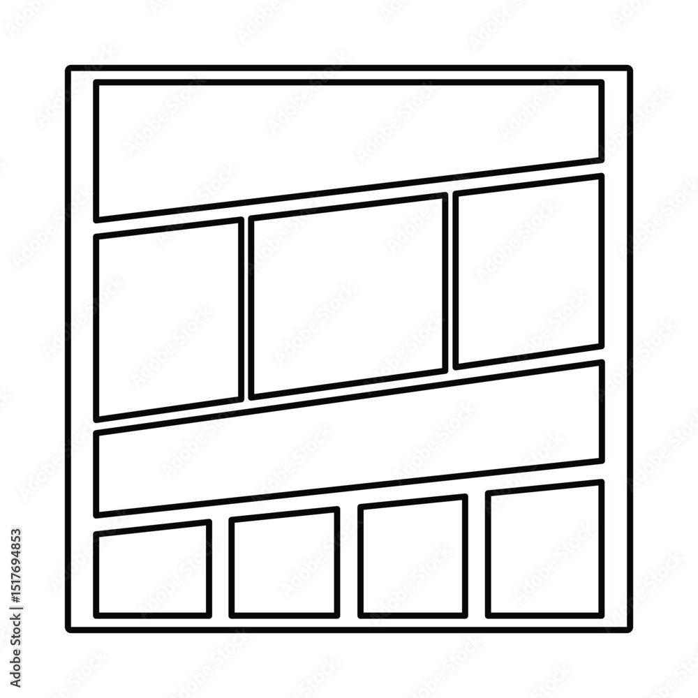 Printable comics strip blank layout panel template with frame for ...