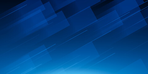 Wall Mural - abstract blue geometric background with lines