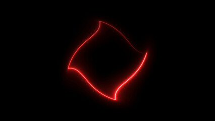Wall Mural - Glowing Neon light rectangle frame loading icon background in retro style, 4k illustration.