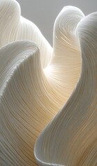 Aufkleber - Abstract White Flowing Curves With Subtle Light, Ideal for Modern Art and Innovative Technology Presentations, Showcasing Elegance and Design : Generative AI