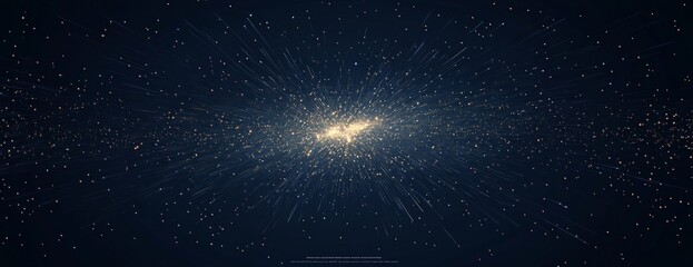 Wall Mural - Dark Blue Starry Night Sky Cosmic Background
