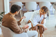 © Dragana Gordic - Discussion Between Two Individuals in a Counseling Setting
