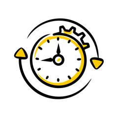 Wall Mural - time management clock icon on transparent background for web and graphic design