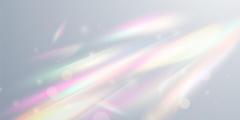 Wall Mural - light effect and zigzag ribbon falling from above on a beam of light, tinsel vector