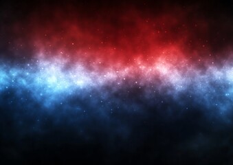 Wall Mural - Red and Blue Cosmic Nebula Space Background