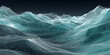 © PhotoArtHub - Abstract teal landscape, polygonal mountain range, wireframe style, creates a sense of depth and mystery, suitable for tech or nature themes