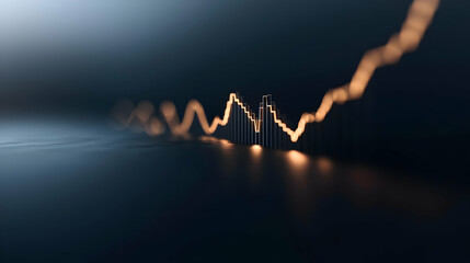 Wall Mural - Abstract Business Graph Trend Visualization